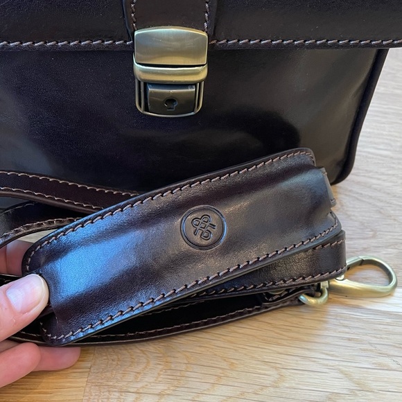 Maxwell Scott Leather Satchel Black or Brown Leather; Leather Satchel Bag - Picture 8 of 10